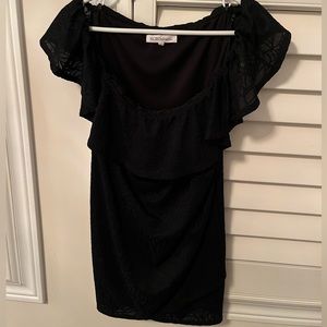 Black dress off the shoulder